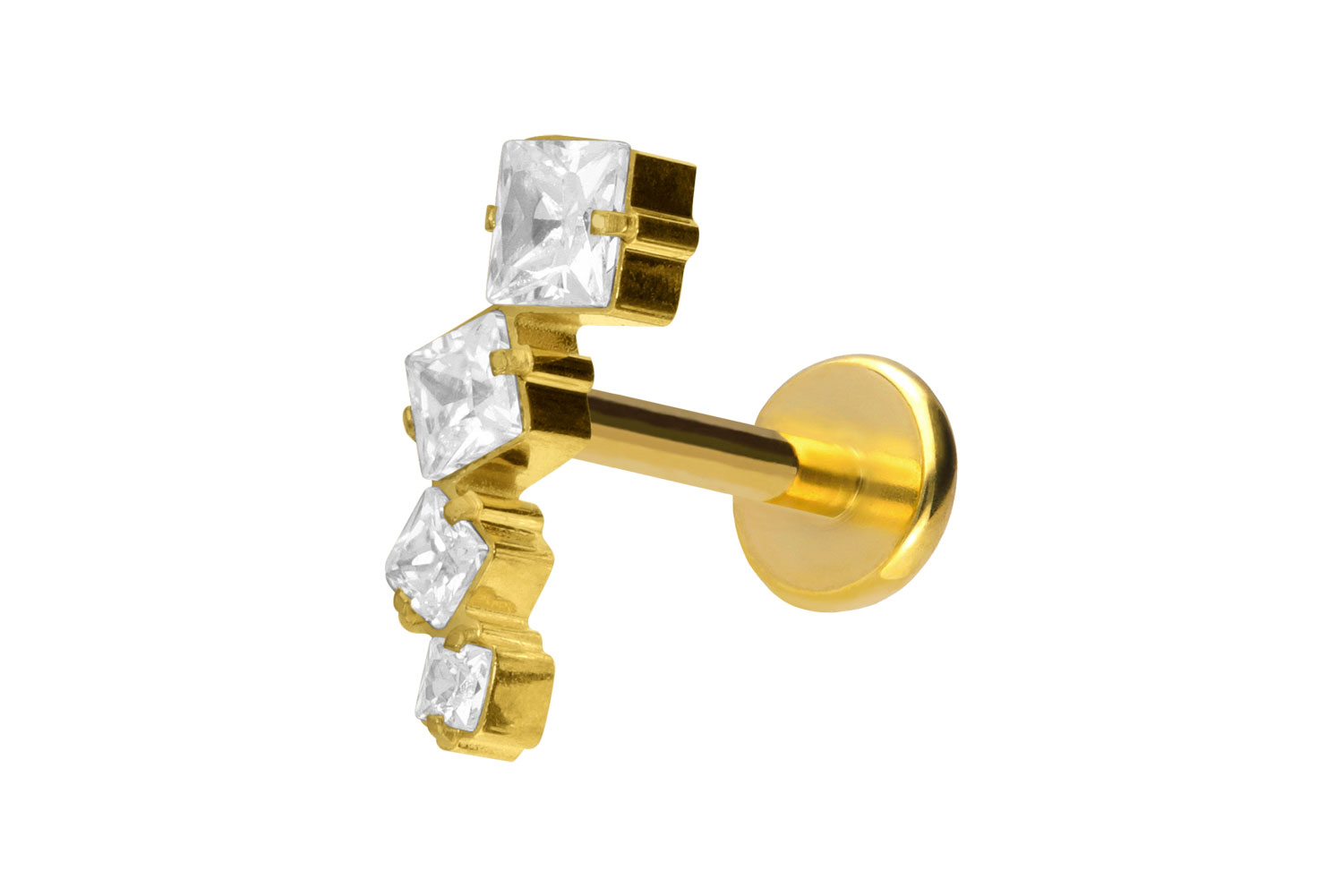 Titan Labret mit Push Fit KRISTALLBOGEN